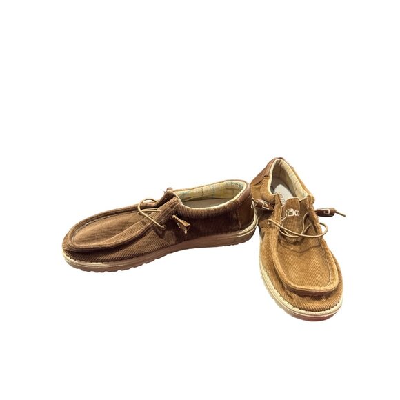 Hey Dude Wally Mens Brown Corduroy Slip-On Casual Shoes Size 8 SKU 8664 - Picture 2 of 11